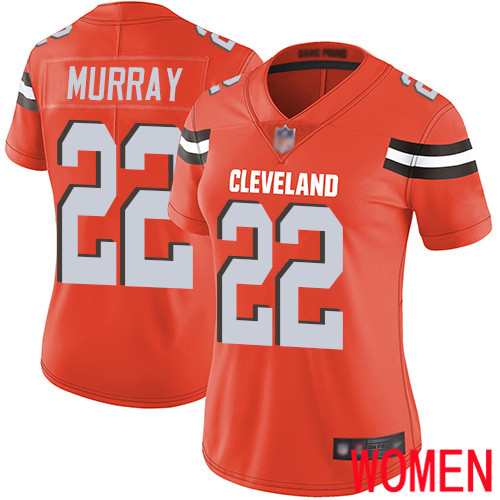 Cleveland Browns Eric Murray Women Orange Limited Jersey #22 NFL Football Alternate Vapor Untouchable->women nfl jersey->Women Jersey
